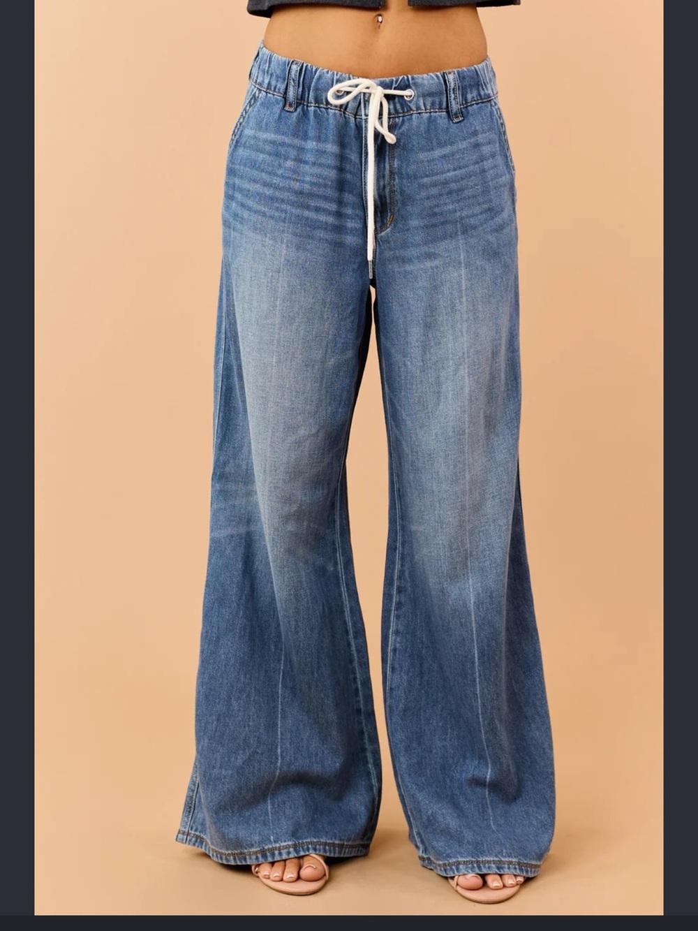 Judy Blue Lightweight Denim Palazzo Wide Leg Jeans